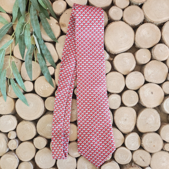 Hermes 100% Silk Dolphin Tie